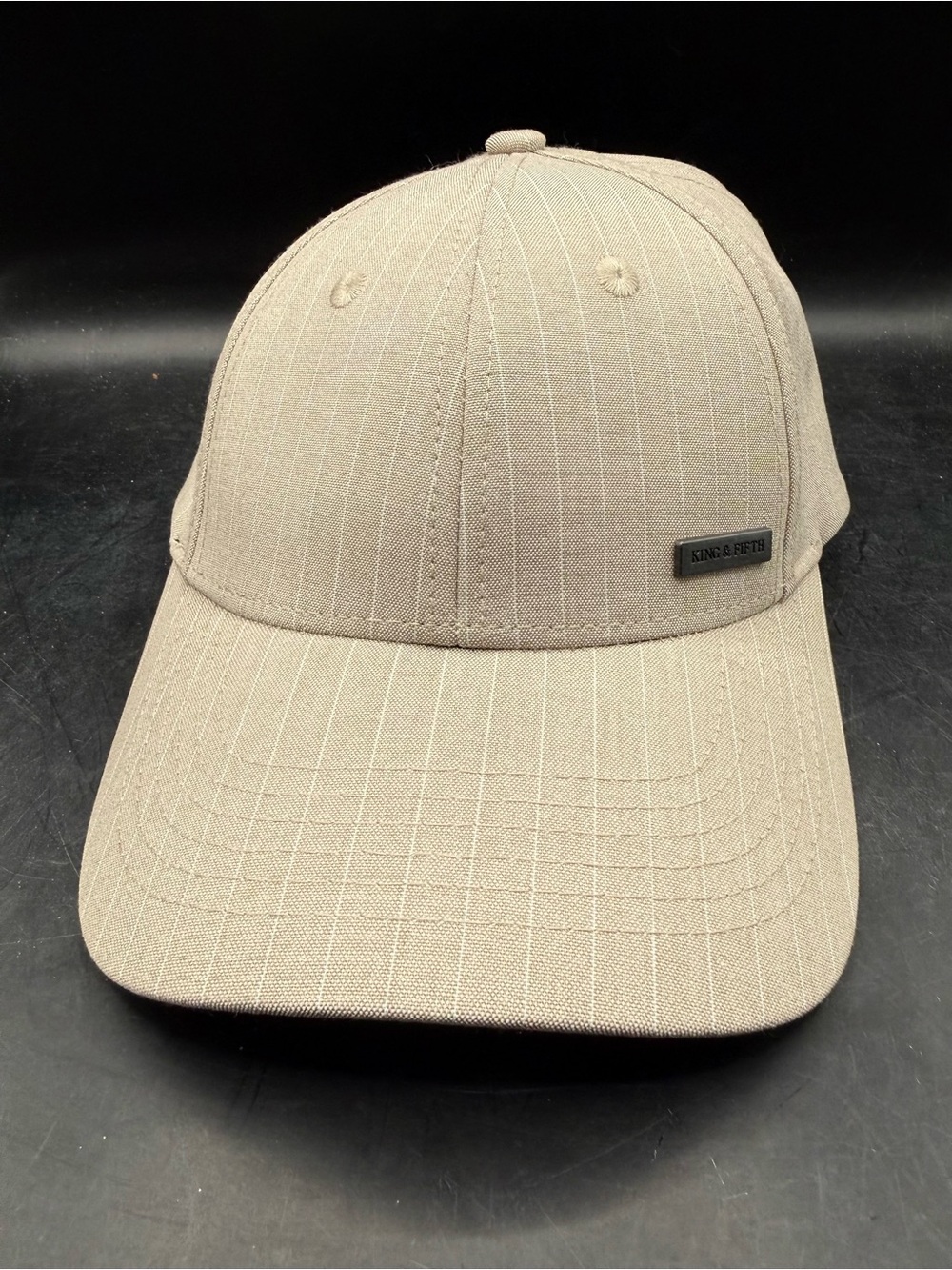 King & Fifth Beige Pinstripe Cap – NWT